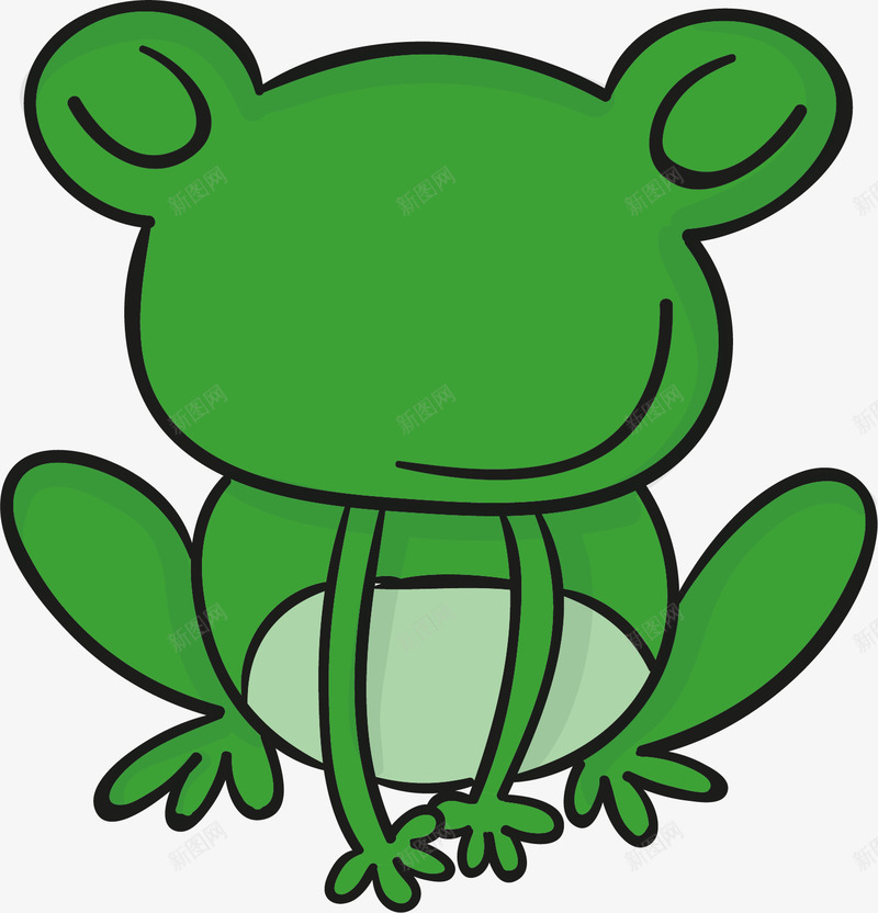 绿色的小青蛙矢量图ai免抠素材_88icon https://88icon.com 动物 卡通手绘 可爱 宠物 水彩 绿色 青蛙 矢量图