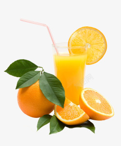 好喝的橙汁素材