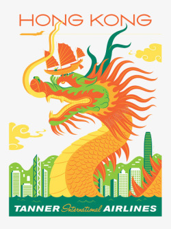 龙与狮香港舞狮龙海报高清图片