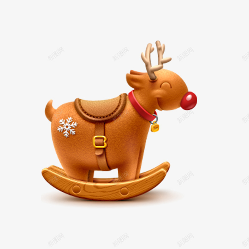 卡通手绘金色小麋鹿png免抠素材_88icon https://88icon.com 卡通手绘金色小麋鹿 圣诞节 圣诞节麋鹿 麋鹿