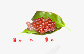 绿叶包着的石榴籽png免抠素材_88icon https://88icon.com 包裹 石榴 石榴籽 绿叶