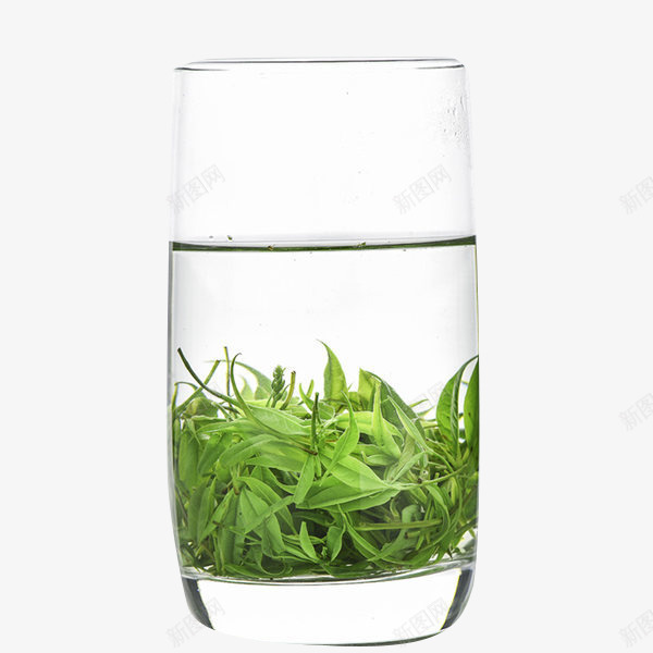 透明杯子里的苦丁png免抠素材_88icon https://88icon.com 苦丁茶 透明杯子