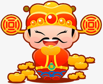 卡通红色财神爷png免抠素材_88icon https://88icon.com 卡通 红色 财神爷