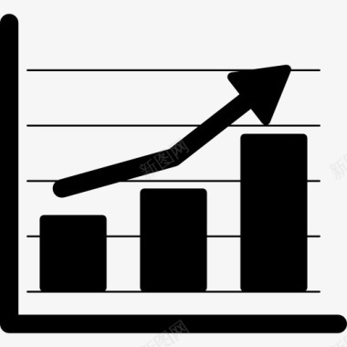 多彩图表金融条统计图标图标