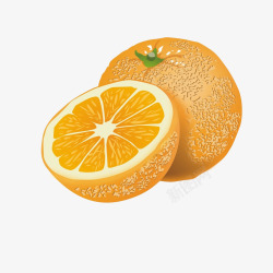 卡通两个香橙素材