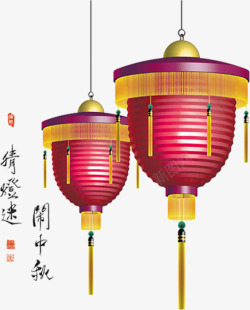 传统中秋节日灯笼素材