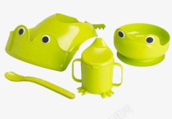 青蛙儿童餐具套装素材