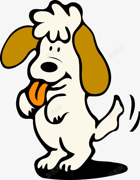 一只站立的狗狗png免抠素材_88icon https://88icon.com 卡通得意 卡通手绘 可爱 吐舌头 宠物 得意的笑 狗狗