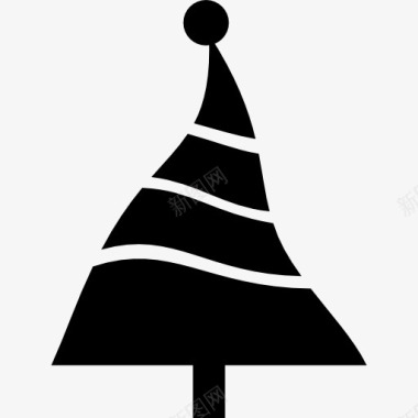 折叠的圣诞树图标图标