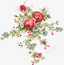 温馨手绘节日花朵装饰母亲节素材