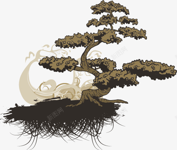 松树图案png免抠素材_88icon https://88icon.com 寿松 松树 树木 植物 矢量素材 装饰图案