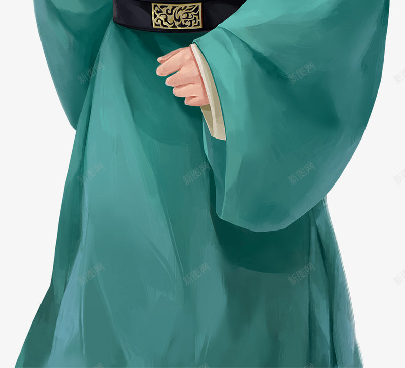 绿色花纹县令服饰人物png免抠素材_88icon https://88icon.com 人物 县令 服饰 绿色 花纹