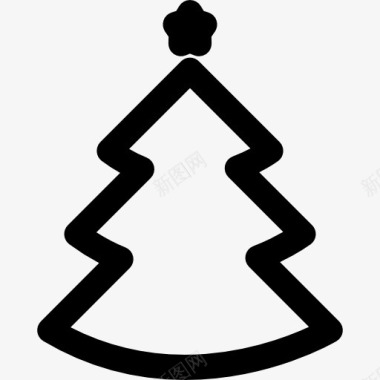 冬天松树圣诞树图标图标