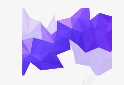紫色低多边形矢量图素材
