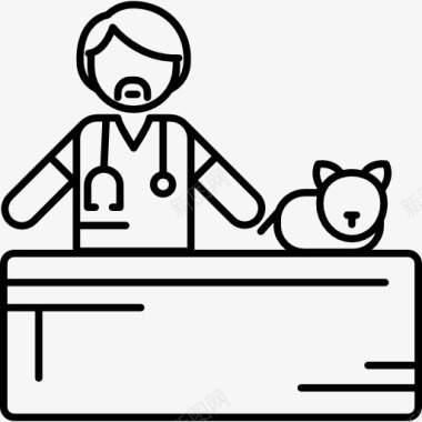 猫兽医猫图标图标