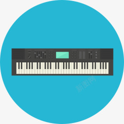 音乐合成器键盘图标高清图片
