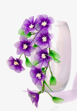 一枝高贵的小紫花素材