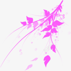 紫色温馨节日树枝素材