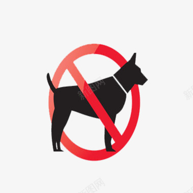 毛茸宠物卡通禁止带宠物的图标图标