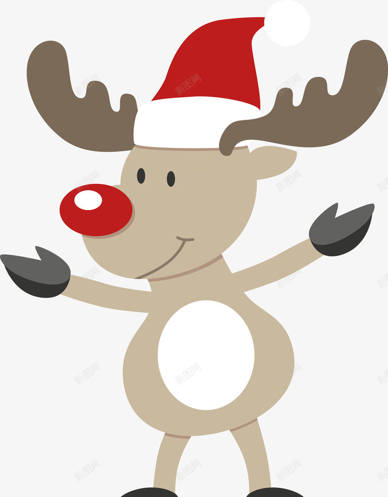 冬季卡通圣诞节麋鹿png免抠素材_88icon https://88icon.com Christmas Merry 冬季麋鹿 圣诞快乐 圣诞节 装饰图案 驯鹿