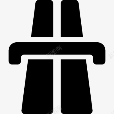 桥梁素材双车道图标图标