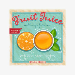 橙汁艺术字复古橙汁海报矢量图高清图片