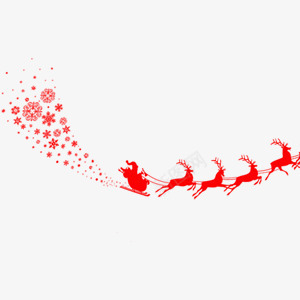 圣诞季红色麋鹿雪花png免抠素材_88icon https://88icon.com 圣诞 素材 红色 雪花 麋鹿