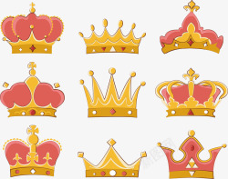 精美金色王冠背景矢量图素材
