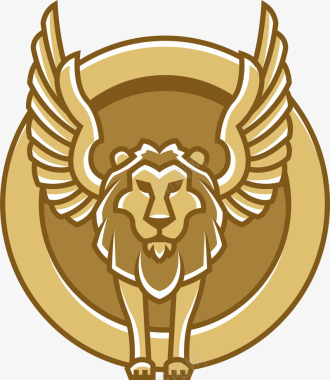 创意logo狮子奖章矢量图图标图标