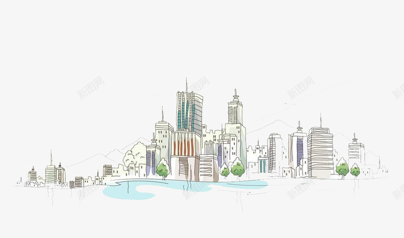 建筑png免抠素材_88icon https://88icon.com 城市 建筑 插画 马路