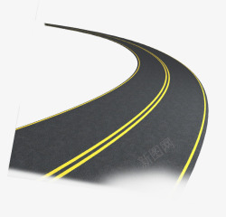 弯曲公路素材