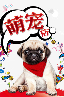 宠物社交页卡通手绘宠物店宣传页图标高清图片