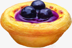 蓝莓口味的蛋挞背景素材