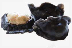 黑色特色饺子素材