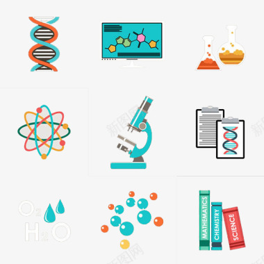 开学主题科学研究主题图标图标