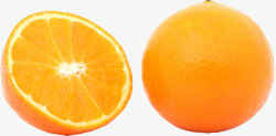 一个被剖开的橙子素材