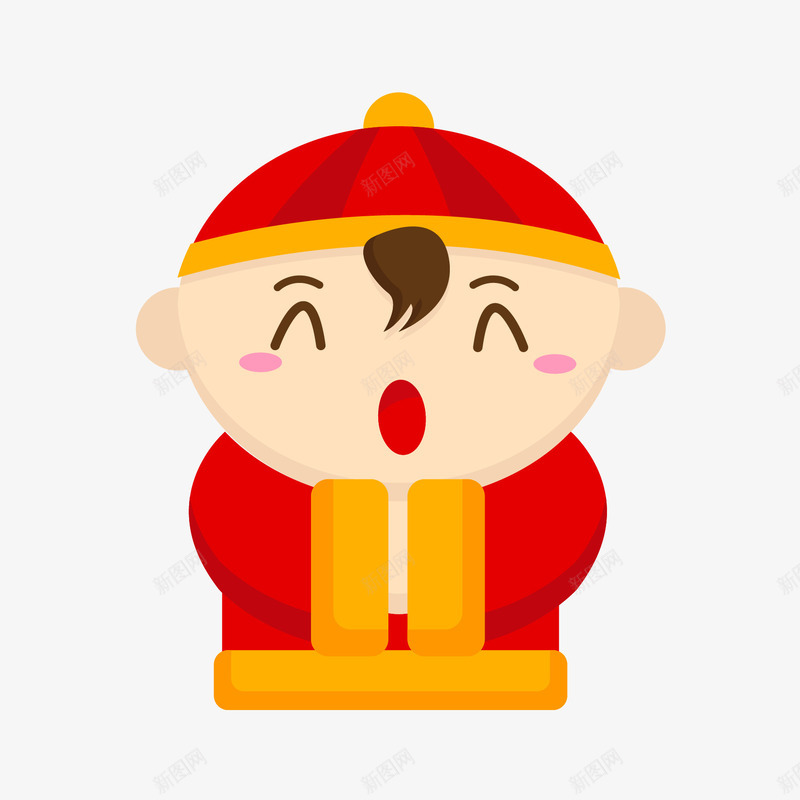 卡通喜庆新年财神爷扁平png免抠素材_88icon https://88icon.com 卡通 喜庆 扁平 新年 财神爷