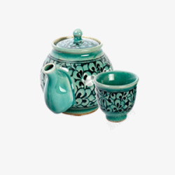 中国风陶瓷茶具装饰素材