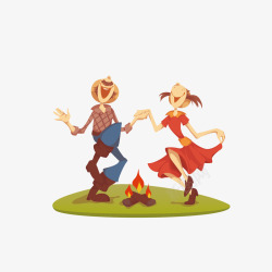 一起跳舞的男女素材