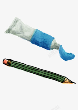 水粉铅笔画具素材