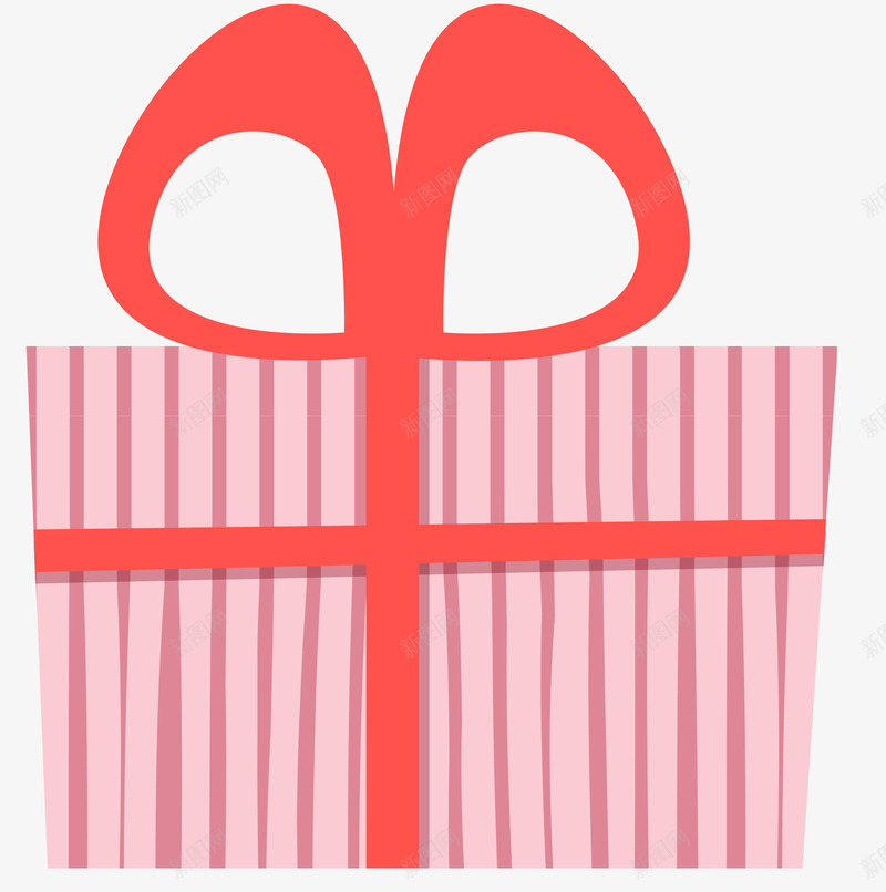 红色条纹礼品盒png免抠素材_88icon https://88icon.com AI格式 丝带 包装 彩色礼盒 礼物 礼盒 精致彩色礼盒矢量图 节日 蝴蝶结 见面礼