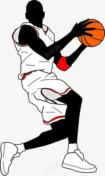 打篮球的人物png免抠素材_88icon https://88icon.com PNG图形 PNG装饰 人物 卡通 手绘 篮球 装饰