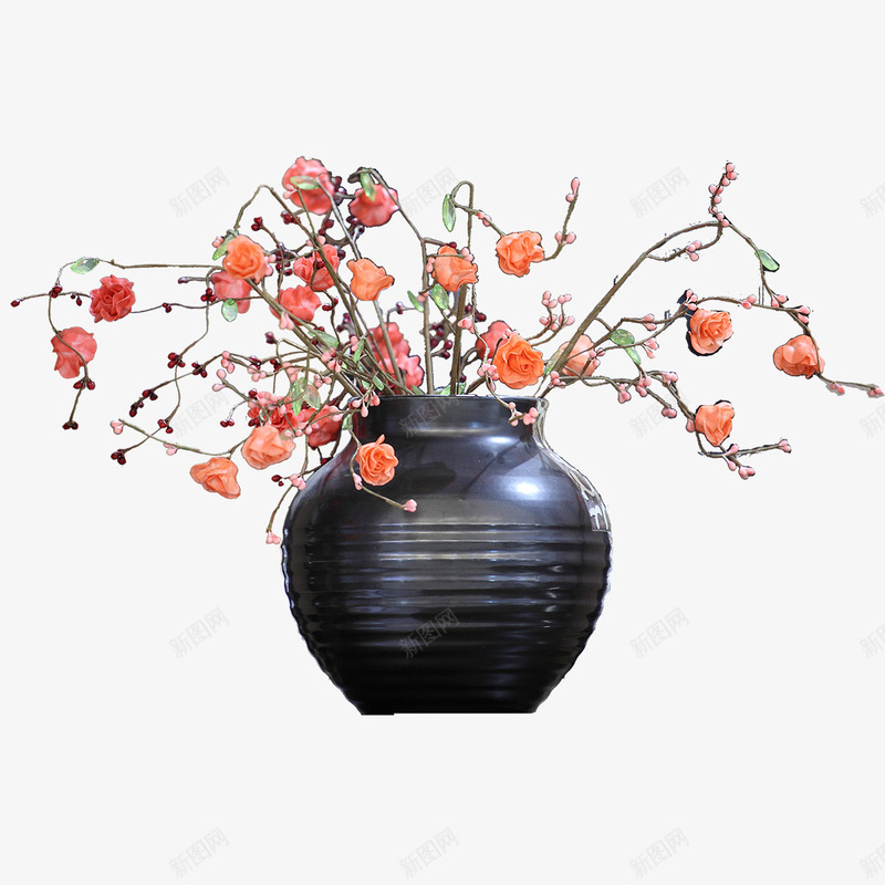 日式花瓶花卉摆件png免抠素材_88icon https://88icon.com PNG 摆件 日式 花卉 花瓶
