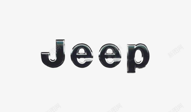 金属质感黑色车标jeeplogo图标图标