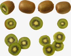 手绘3d水果食物图案猕猴桃素材