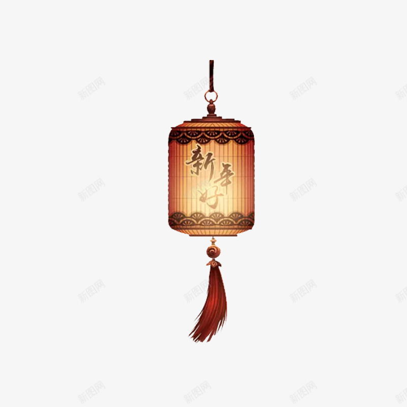 新年好灯笼png免抠素材_88icon https://88icon.com png图形 png装饰 吊坠 新年好 灯笼 装饰