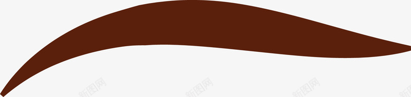 褐色弯曲眉毛形状图标图标