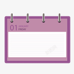 紫色台式日历矢量图素材