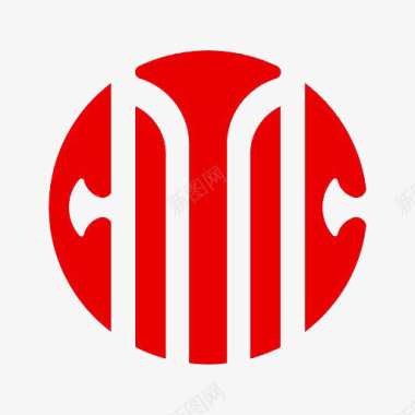 矢量图红色圆形中信logo图标图标