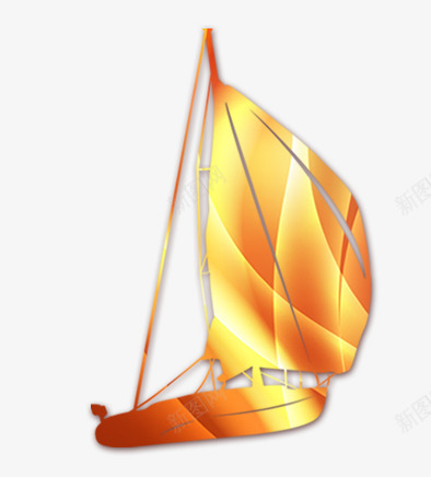 帆船png免抠素材_88icon https://88icon.com 帆船 装饰 金色